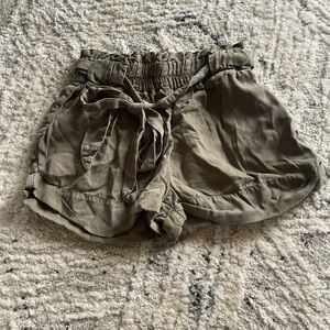 Sneak Peek High Waist Khaki Shorts